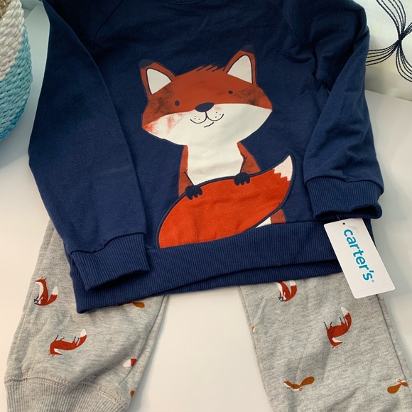 Carter's Other - Carters Fox 2 piece set navy blue/ gray Various size